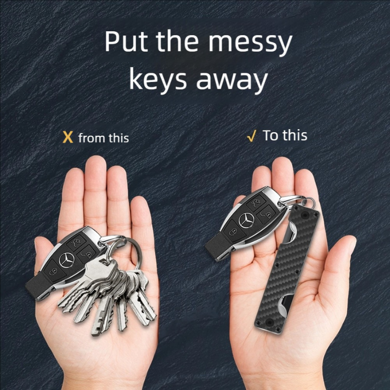 The Oxeneris™ Luxe Keychain by Camel Mountain – Ultra-Slim EDC Organizer