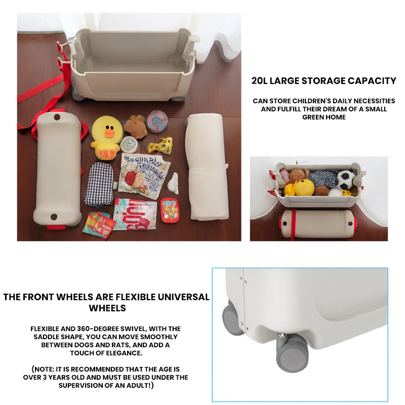 The JetRider™ Travel Bed Suitcase by Camel Mountain – 20L, Multifunctional Ride-On for Kids