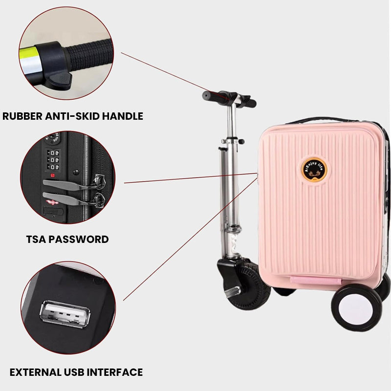 The Ruvion™ Elite – Electric Ride-On Smart Luggage