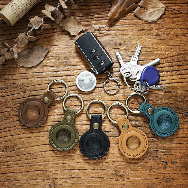 The Byzoril™ Apple AirTag Case by Camel Mountain – Ultra-Slim Leather Protection