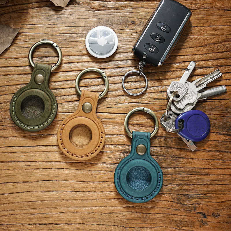 The Byzoril™ Apple AirTag Case by Camel Mountain – Ultra-Slim Leather Protection