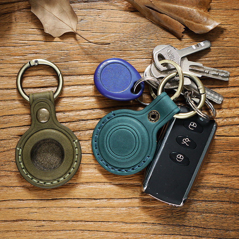 The Byzoril™ Apple AirTag Case by Camel Mountain – Ultra-Slim Leather Protection