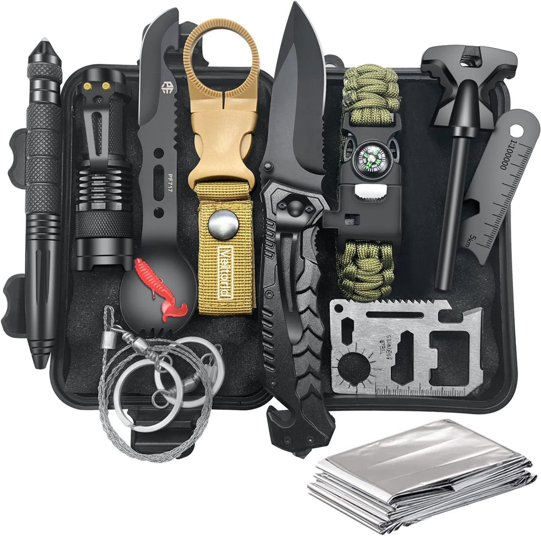 mountain survival gear The Zoryon™ Premium Survival Tool Kit – 12-in-1 Tactical Outdoor Gear – Camel Mountain