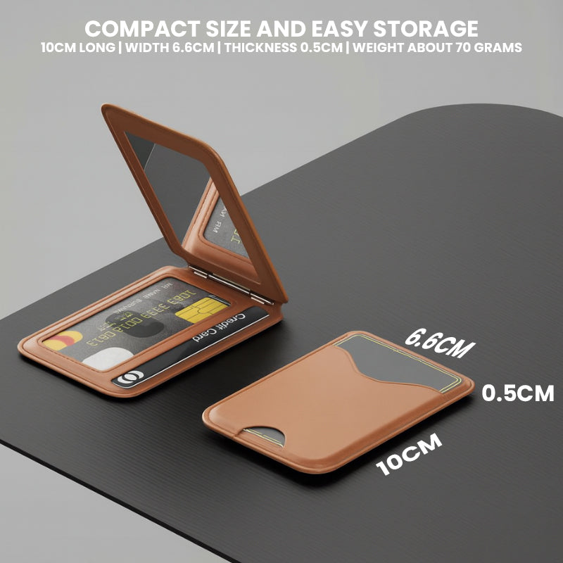 The Xyraleth™ Fusion Wallet by Camel Mountain – 0.33L, MagSafe Mirror Card Holder