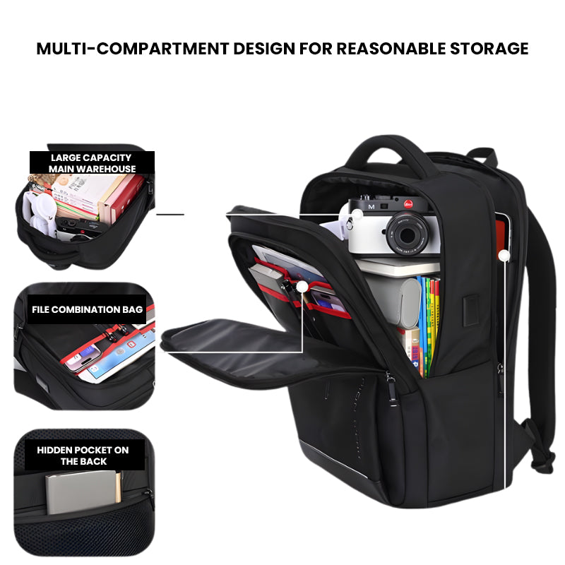35l backpack fit 16 inch laptop The Office Pro DLX Backpack by Camel Mountain – 35L Business Laptop Backpack