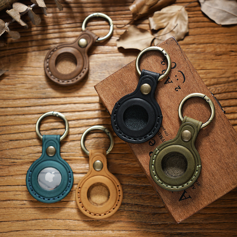 The Byzoril™ Apple AirTag Case by Camel Mountain – Ultra-Slim Leather Protection