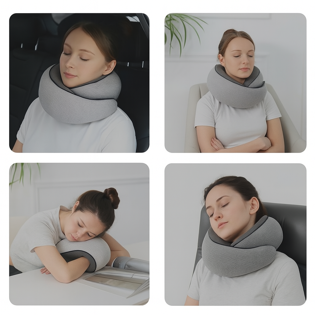 The Solatrix™ Pro Pillow by Camel Mountain - Memory Foam, 360° Neck Support