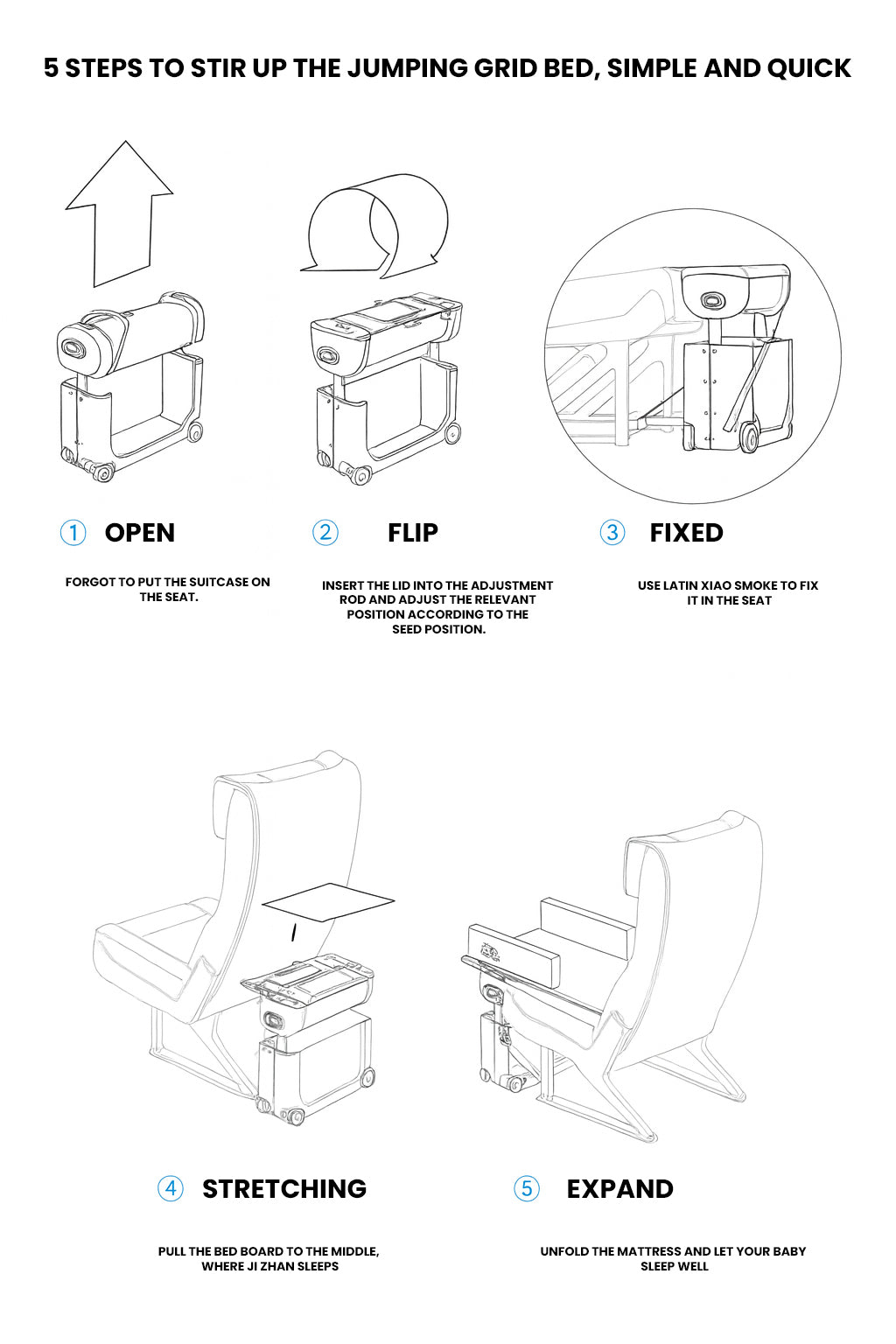 The JetRider™ Travel Bed Suitcase by Camel Mountain – 20L, Multifunctional Ride-On for Kids