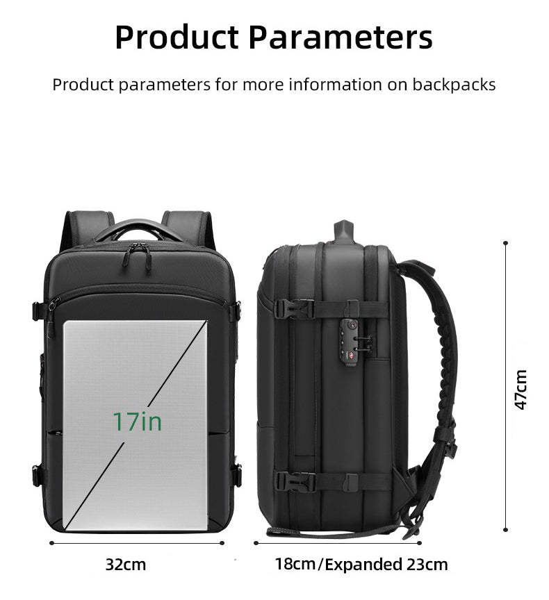 The Inthyros™ Quantum Backpack by Camel Mountain – 35L, Fits 17" Laptop