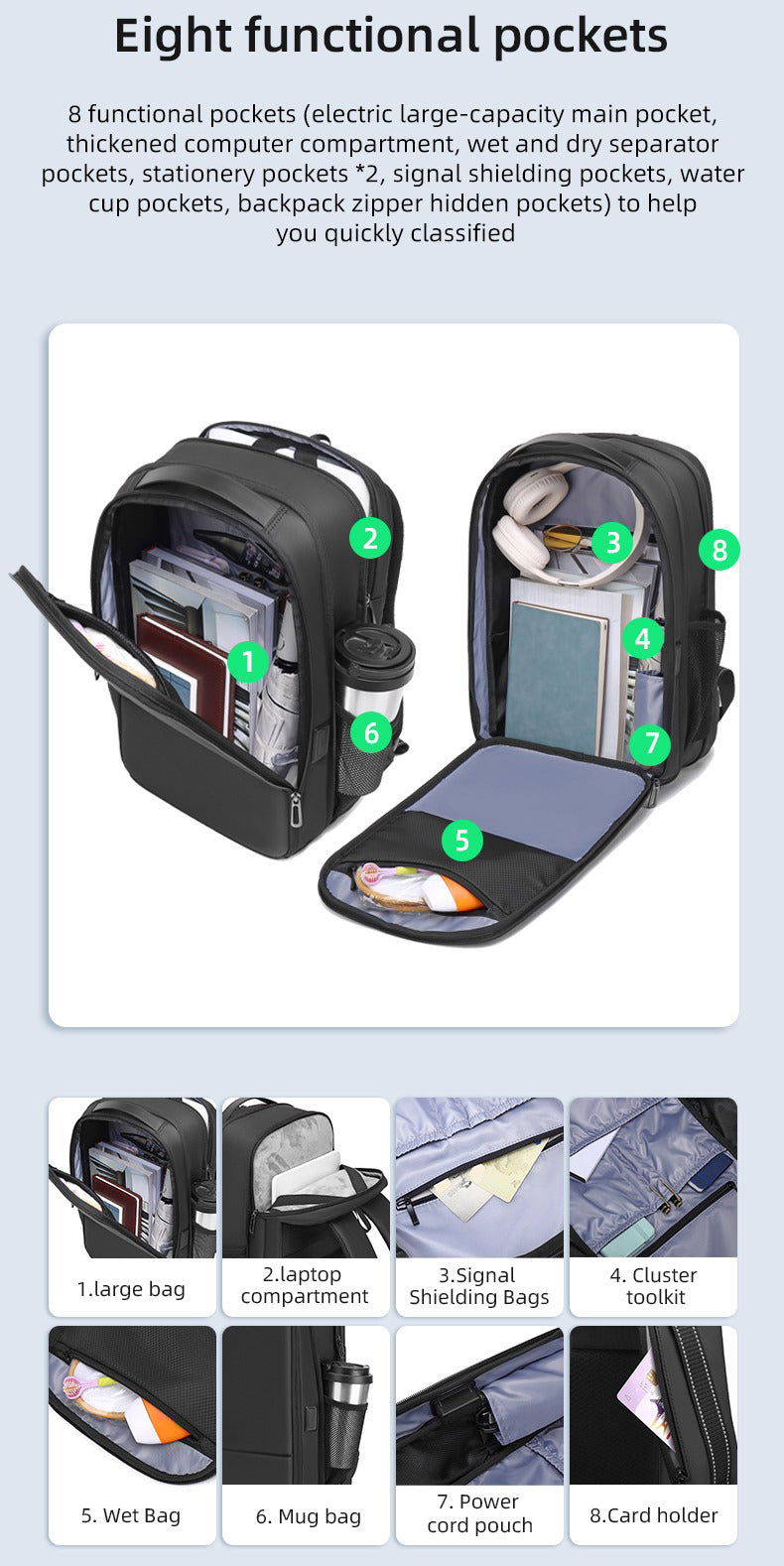 The Zenquor™ ProX Backpack by Camel Mountain – 20L, Fits 16" Laptop