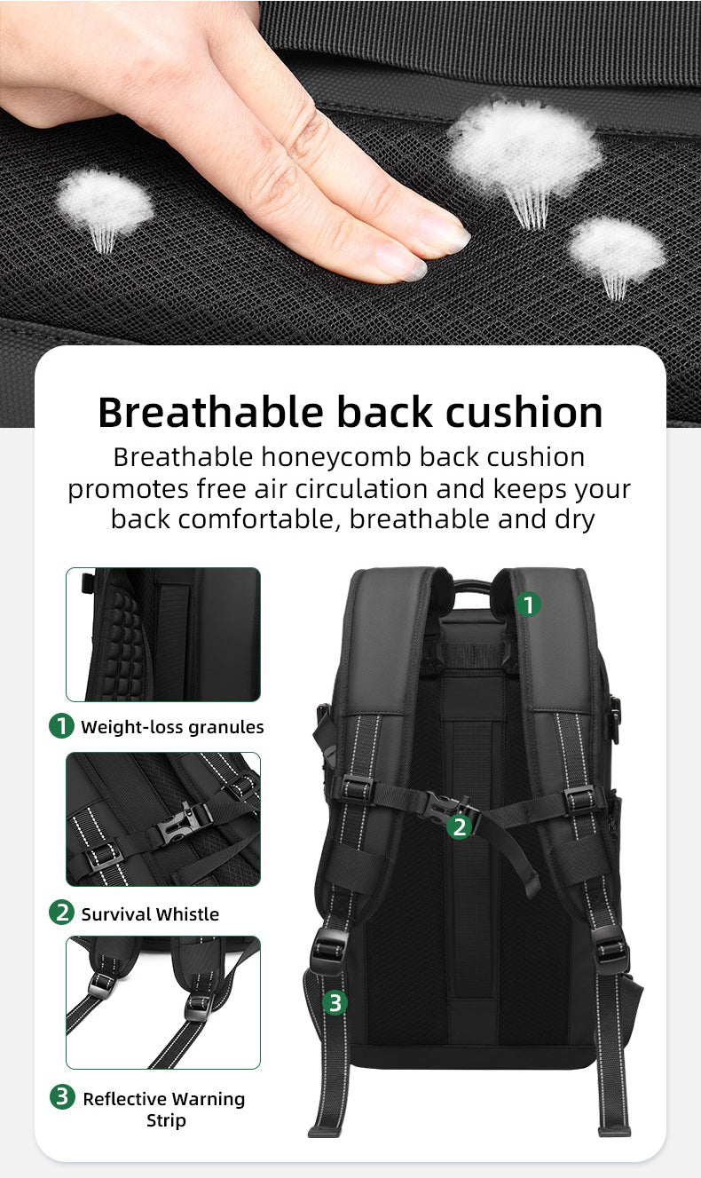 The Inthyros™ Quantum Backpack by Camel Mountain – 35L, Fits 17" Laptop