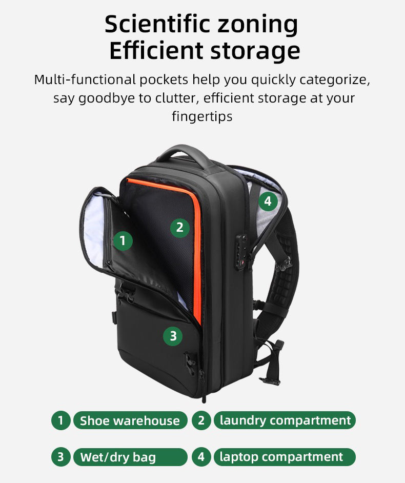 The Inthyros™ Quantum Backpack by Camel Mountain – 35L, Fits 17" Laptop