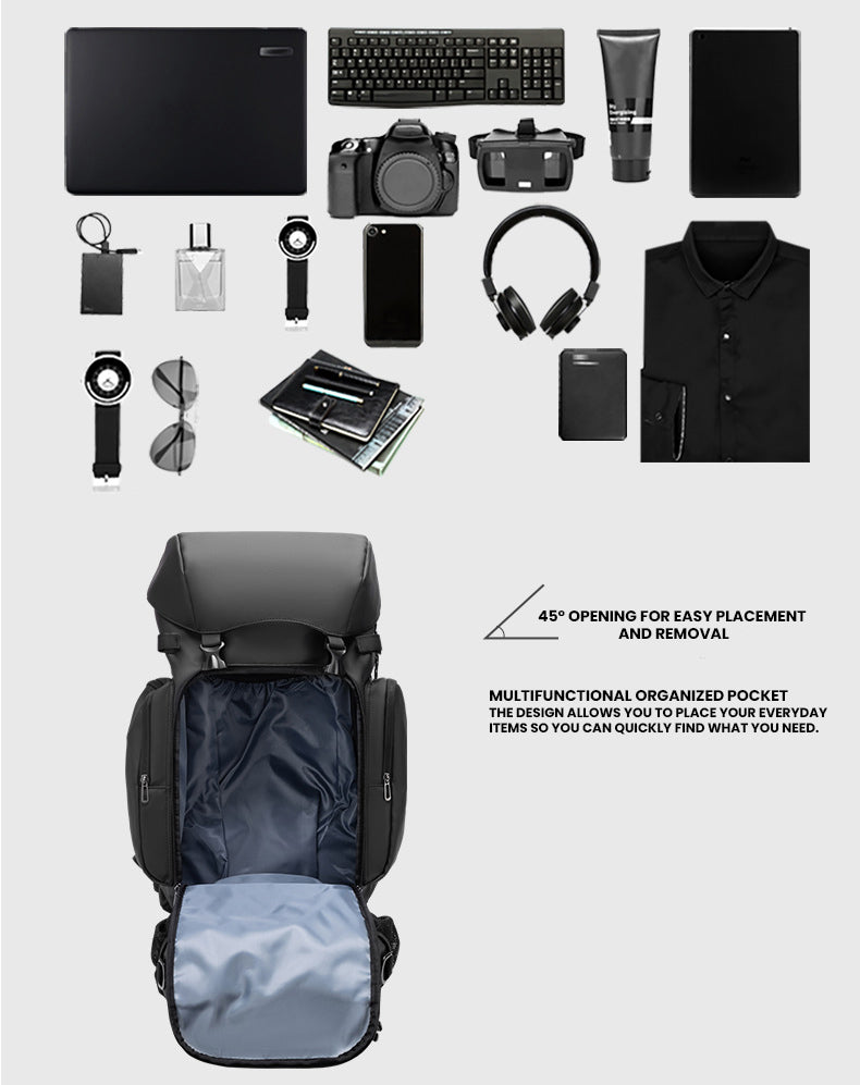 The Quoltrax™ Turbo Backpack by Camel Mountain – 35L, Fits 16" Laptop