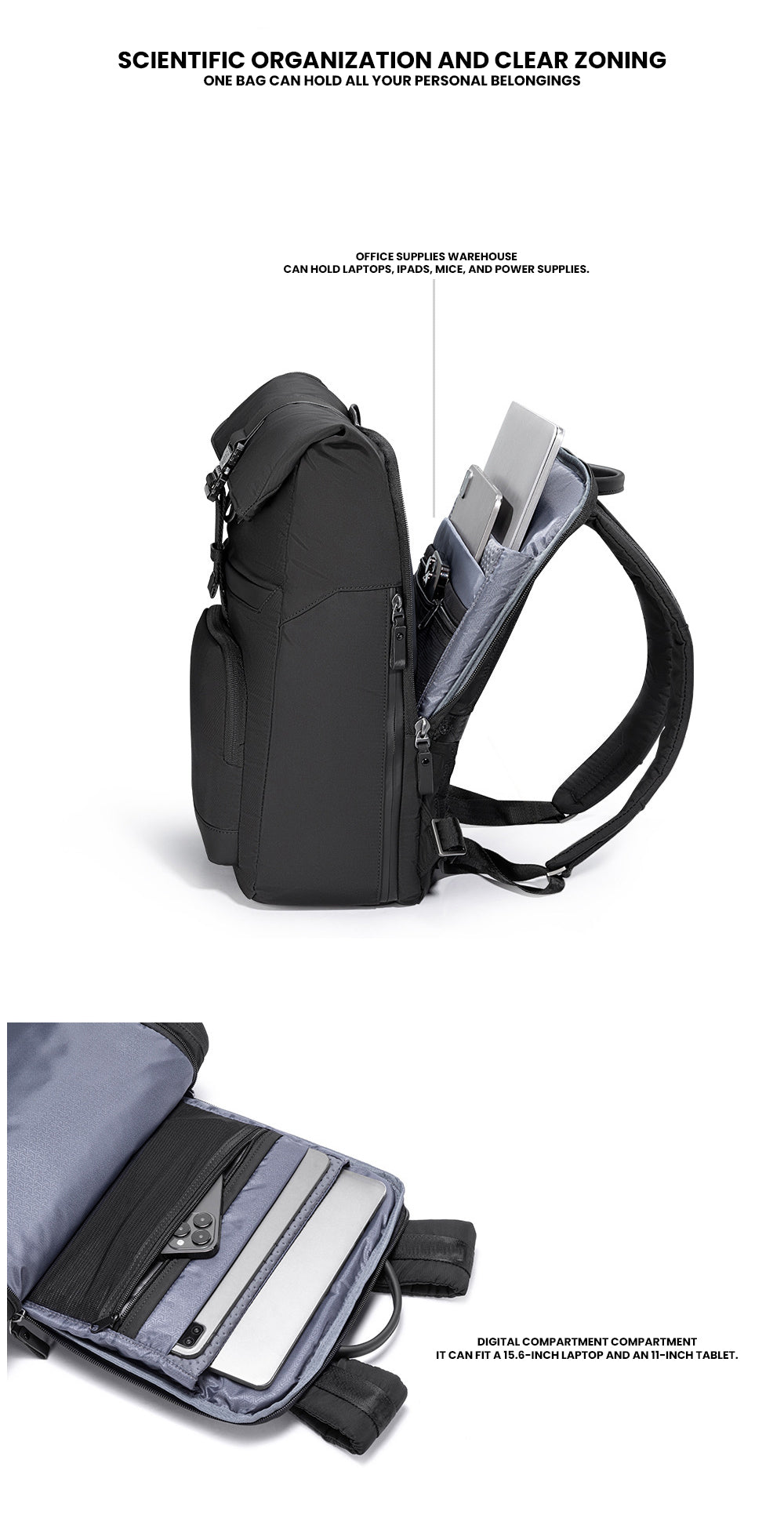 The Tranylix™ Exclusive Backpack by Camel Mountain – 35L, Fits 16" Laptop