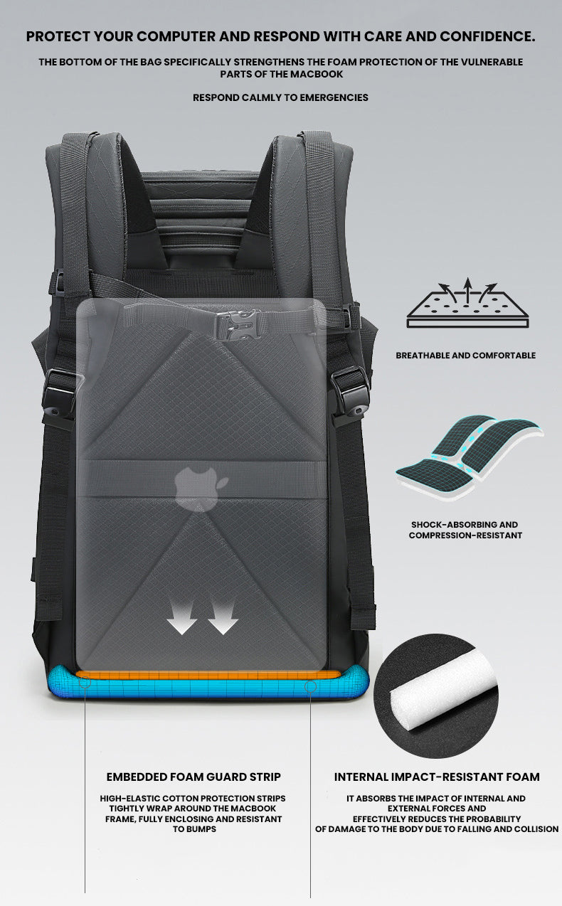 The Drovanis™ Xtreme Backpack by Camel Mountain – 35L, Fits 16" Laptop