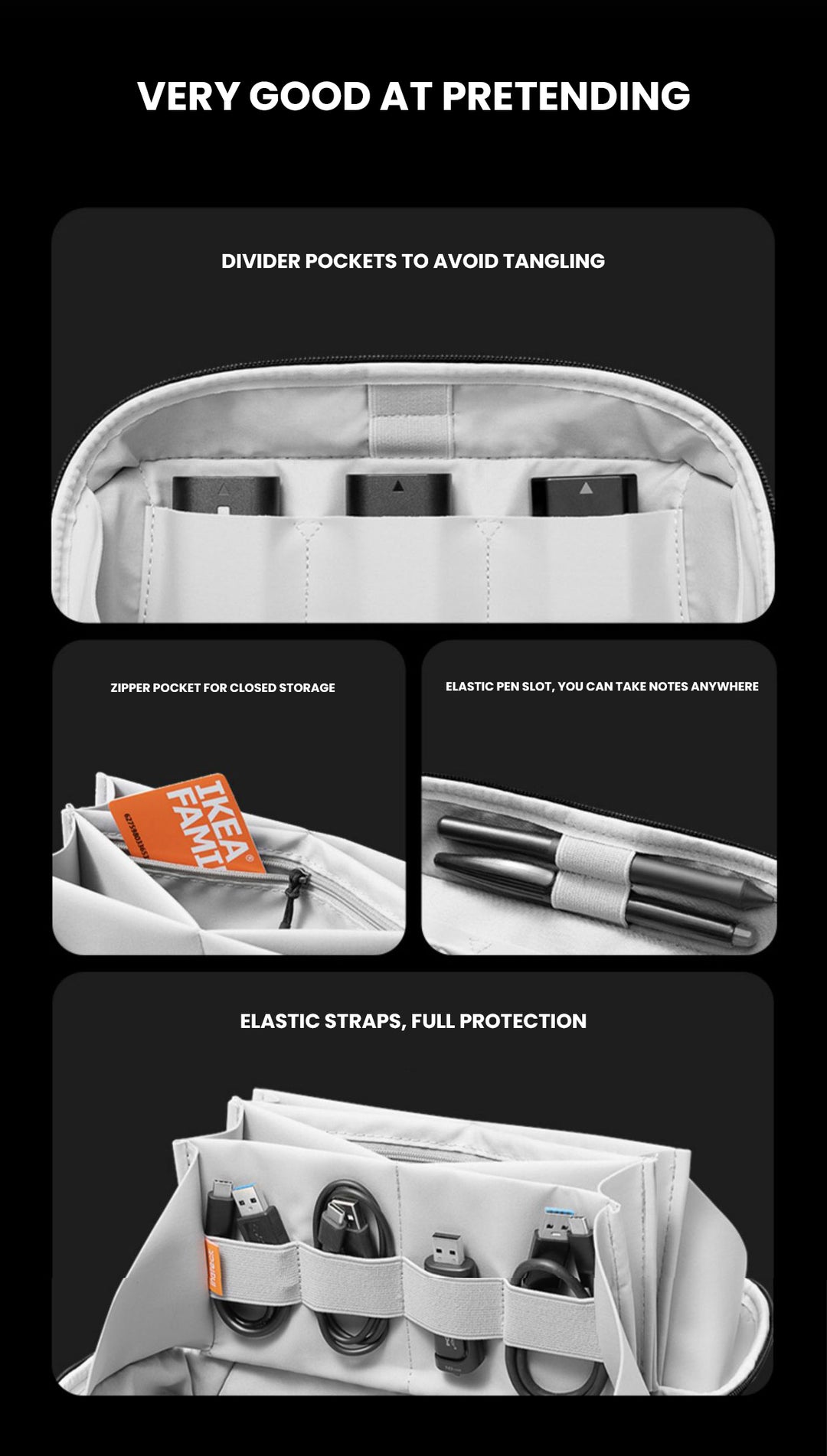 The Valenox™ Turbo Storage Bag by Camel Mountain – 2L, For Digital Accessories