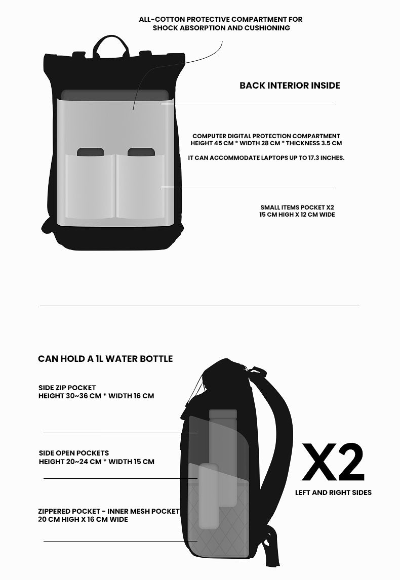 The Kynthera™ Edge Backpack by Camel Mountain – 35L, Fits 17.3" Laptop