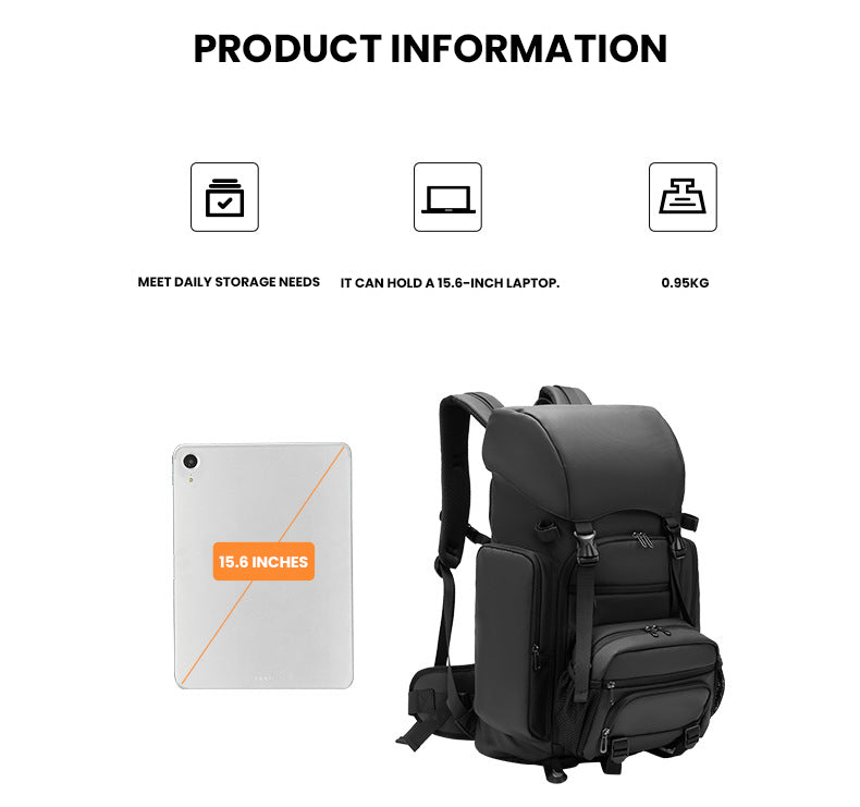 The Quoltrax™ Turbo Backpack by Camel Mountain – 35L, Fits 16" Laptop