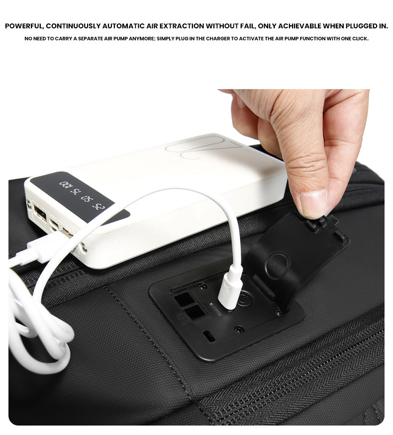 The Korvinor™ Supreme Vacuum Backpack by Camel Mountain – 28L (Expands to 40L), Fits 16" Laptop