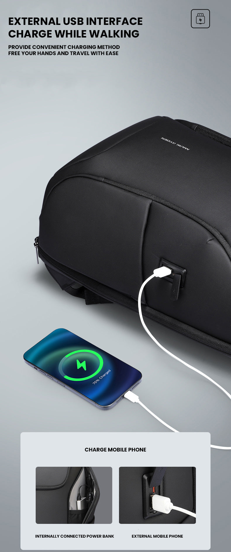 The Gryvonor™ Evolve Backpack by Camel Mountain – 18L, Fits 14" Laptop