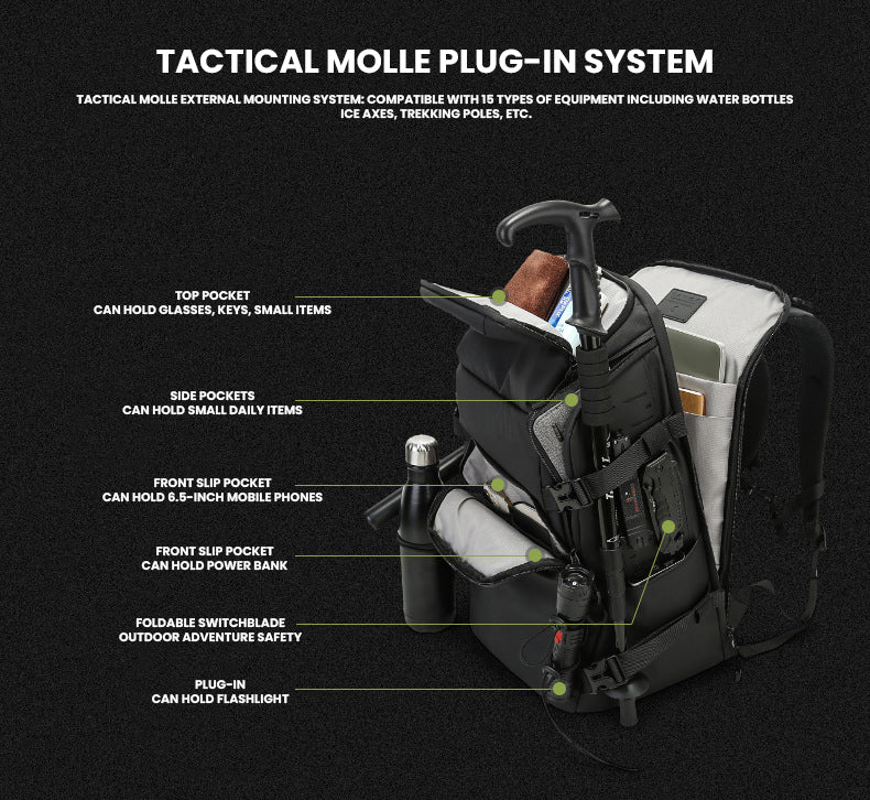 The Zorynix™ Prime Backpack by Camel Mountain – 35L, Fits 16" Laptop