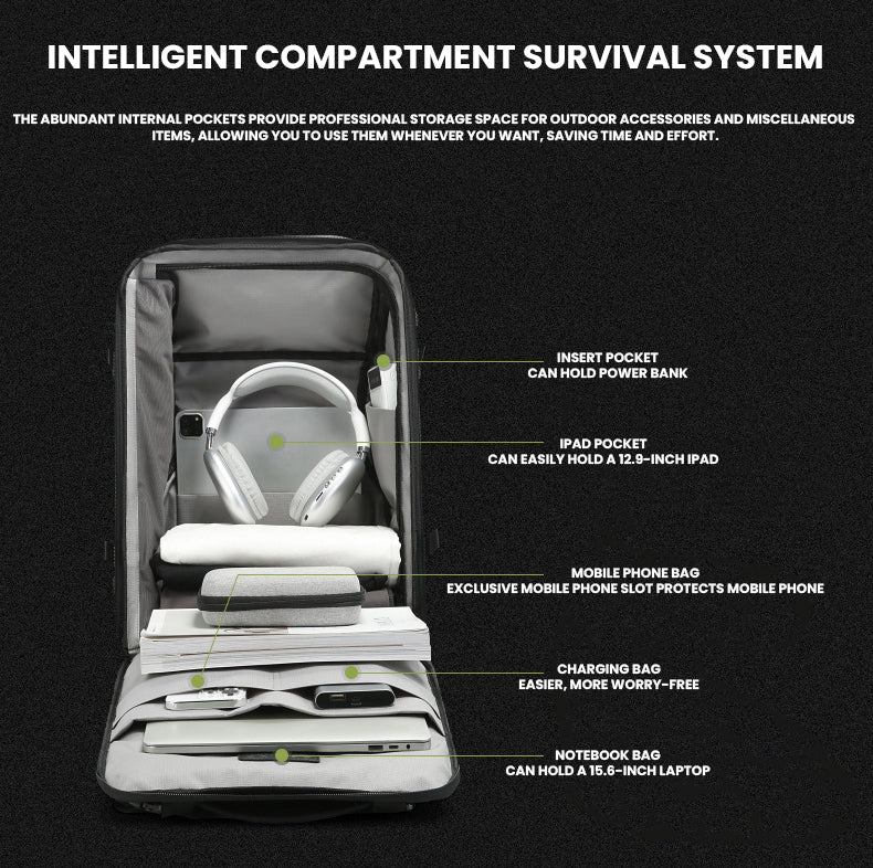 The Zorynix™ Prime Backpack by Camel Mountain – 35L, Fits 16" Laptop