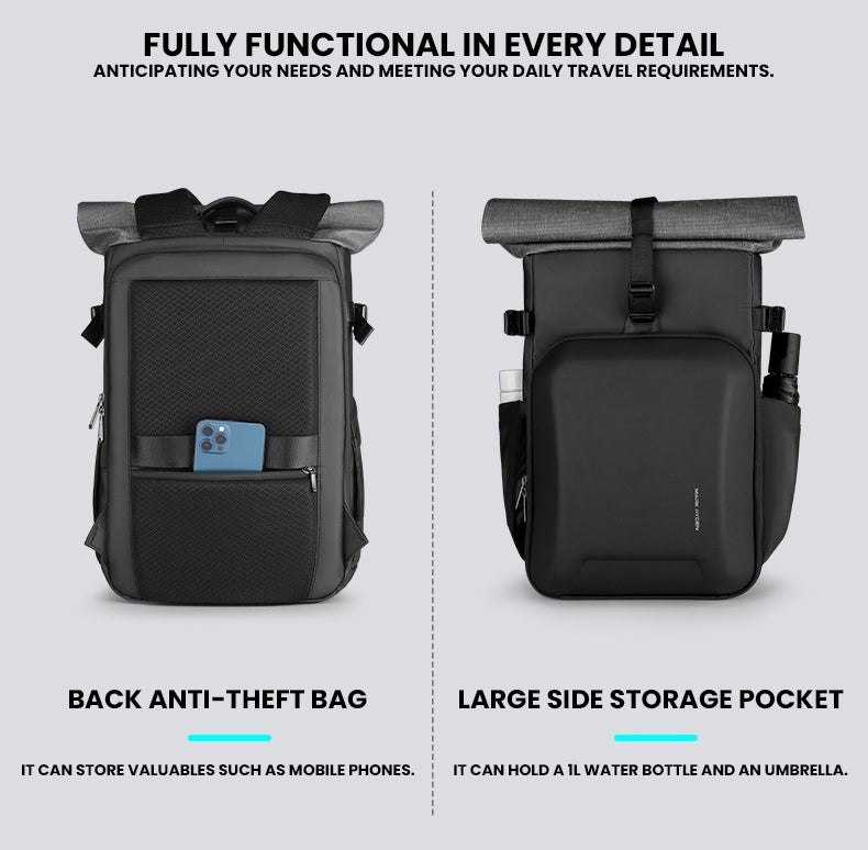 The Veraxil™ Luxe Backpack by Camel Mountain – 30L, Fits 16" Laptop