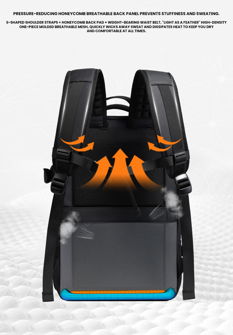 The Korvinor™ Supreme Vacuum Backpack by Camel Mountain – 28L (Expands to 40L), Fits 16" Laptop