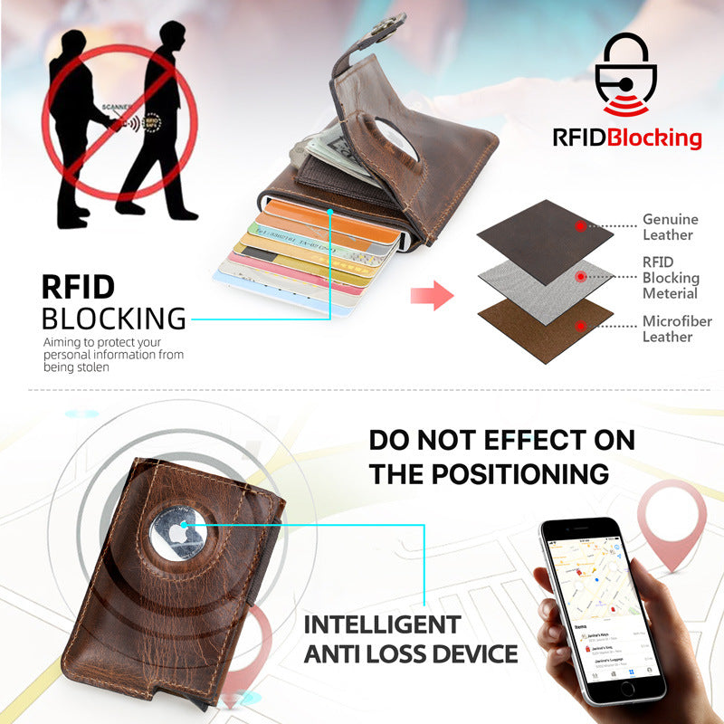 The Wrynthex™ Max Wallet by Camel Mountain – 0.3L Smart RFID Wallet with AirTag Slot