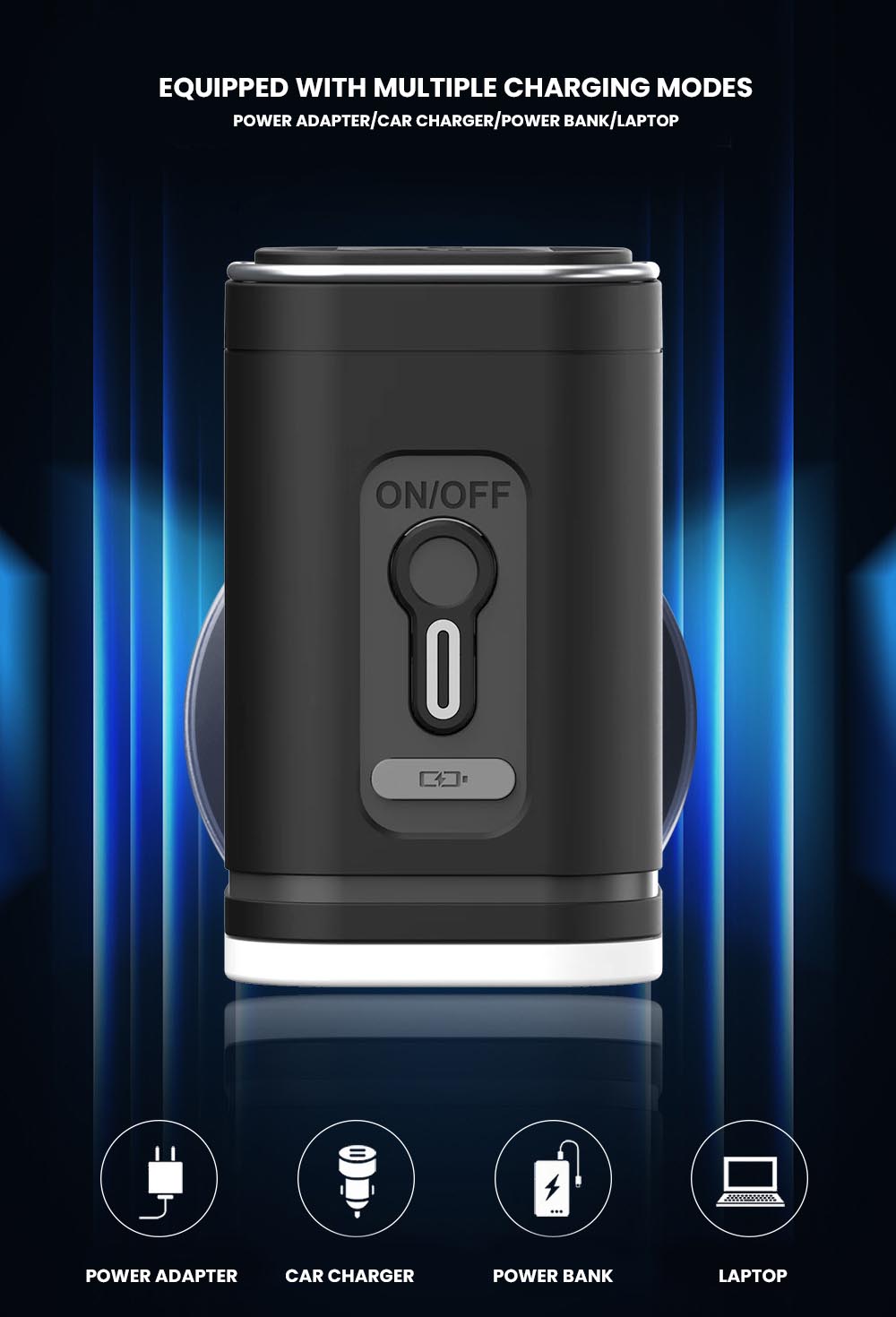 The Solaro™ Air Pump by Camel Mountain – Portable Wireless Air Pump