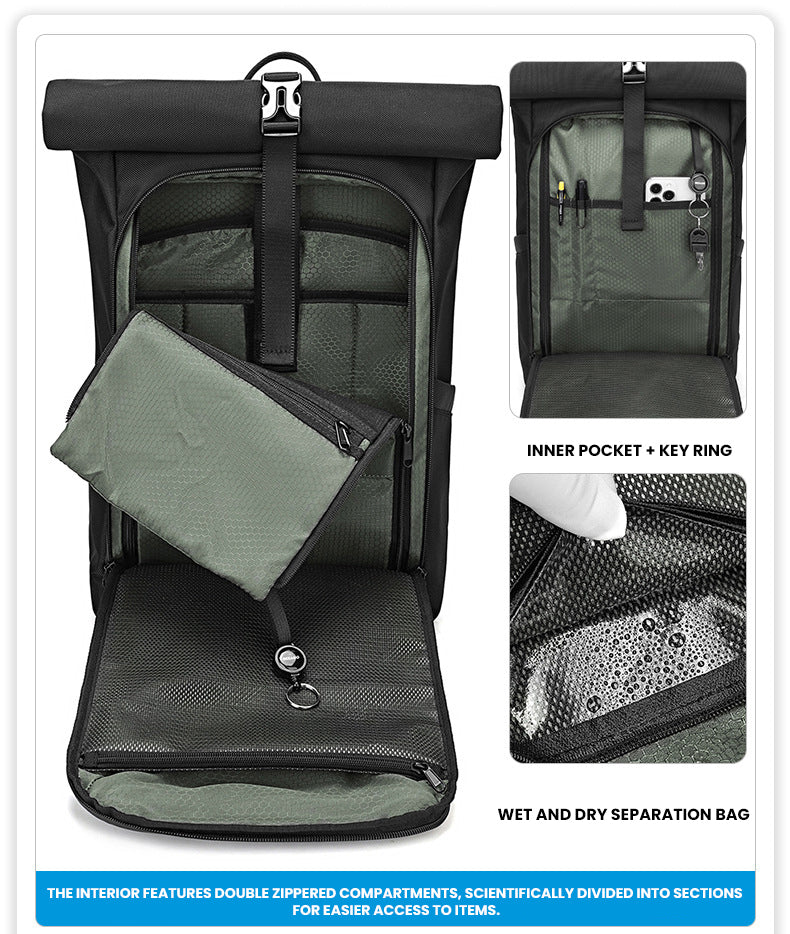 The Elthorik™ Plus Backpack by Camel Mountain – 31L, Fits 16" Laptop