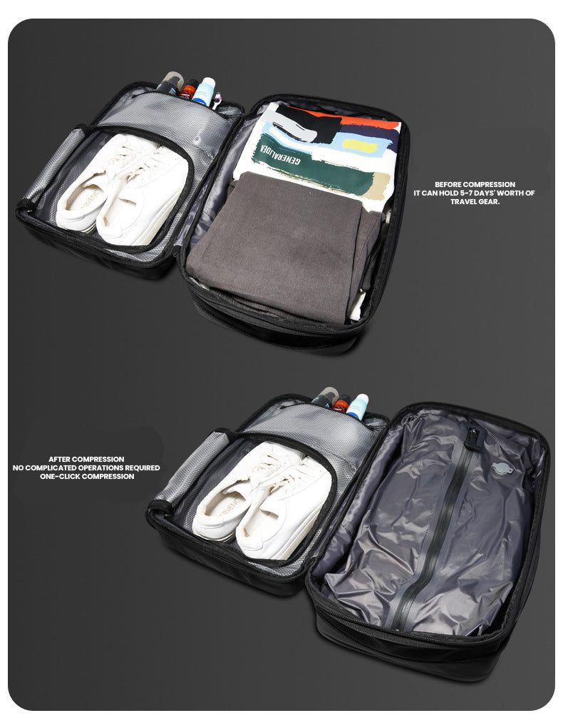 The Korvinor™ Supreme Vacuum Backpack by Camel Mountain – 28L (Expands to 40L), Fits 16" Laptop