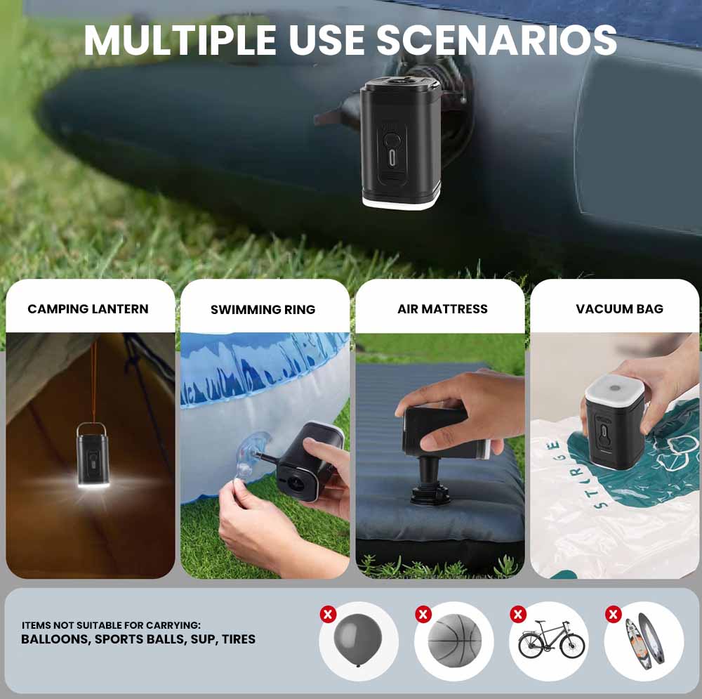 The Solaro™ Air Pump by Camel Mountain – Portable Wireless Air Pump