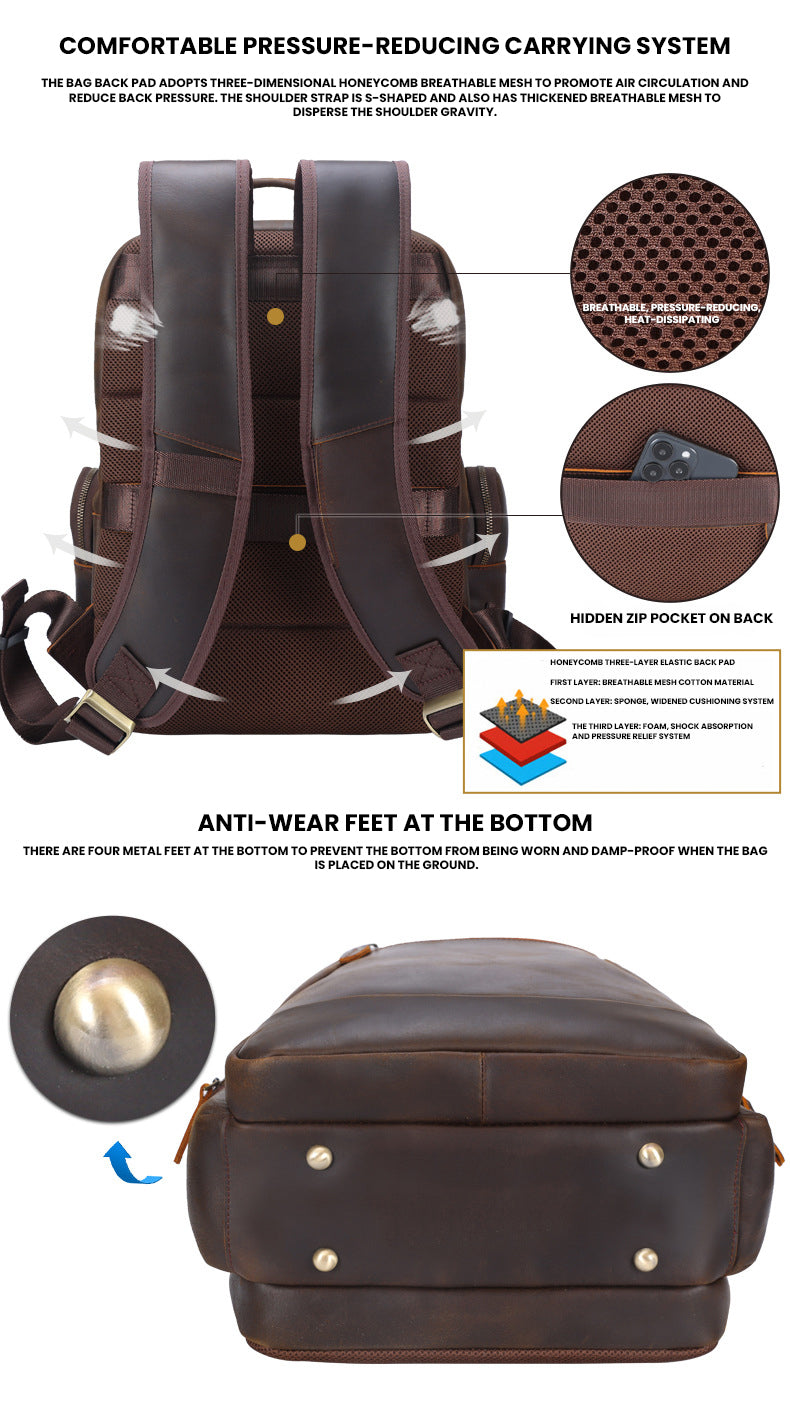 The Iridonar™ Quantum Backpack by Camel Mountain – 35L, Fits 16" Laptop