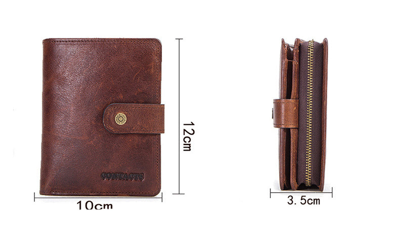 The Exoris™ Fusion Leather Wallet – Compact and Stylish – Camel
