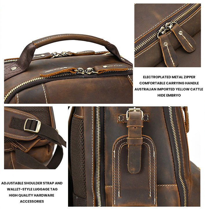 The Vintage™ Pro Backpack by Camel Mountain – 20L, Fits up to 16" Laptop