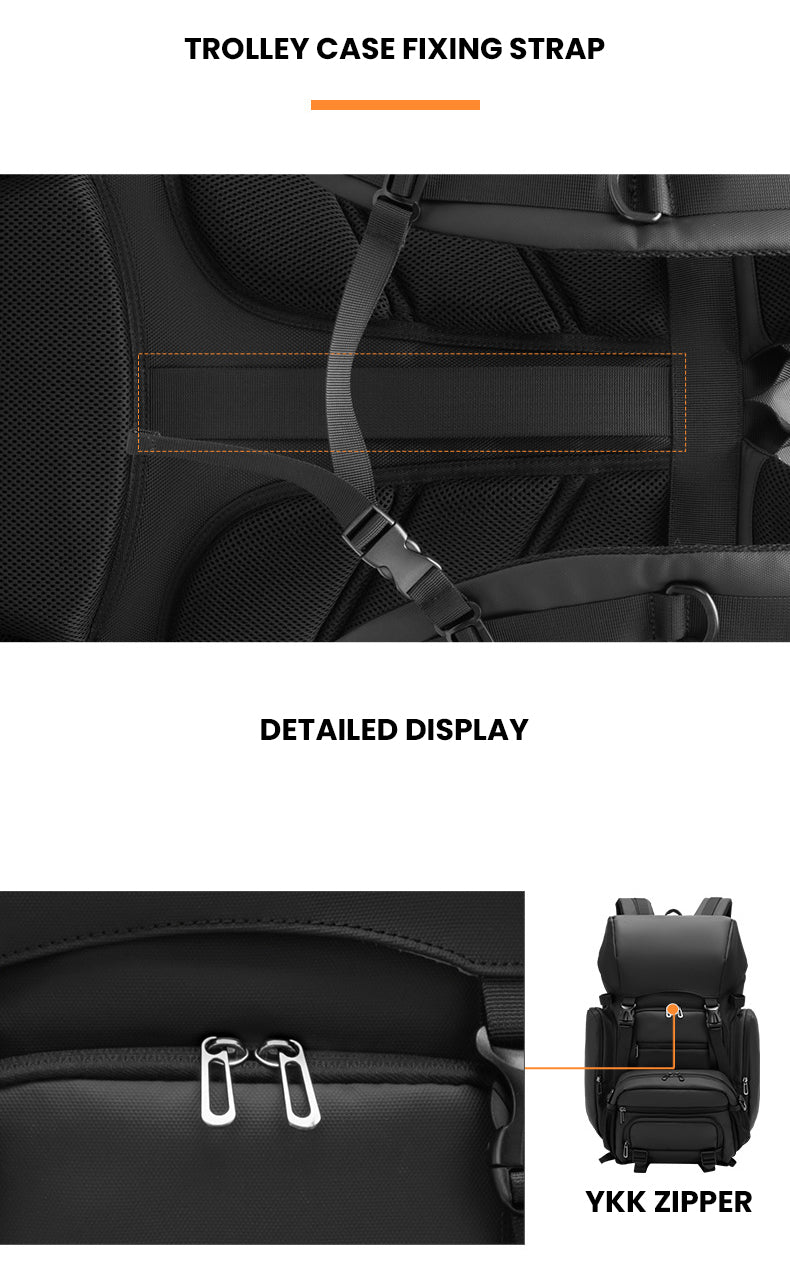 The Quoltrax™ Turbo Backpack by Camel Mountain – 35L, Fits 16" Laptop