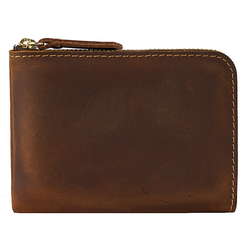 The Syltrax™ Advanced Wallet by Camel Mountain – 0.2L Genuine Leather Zipper Wallet