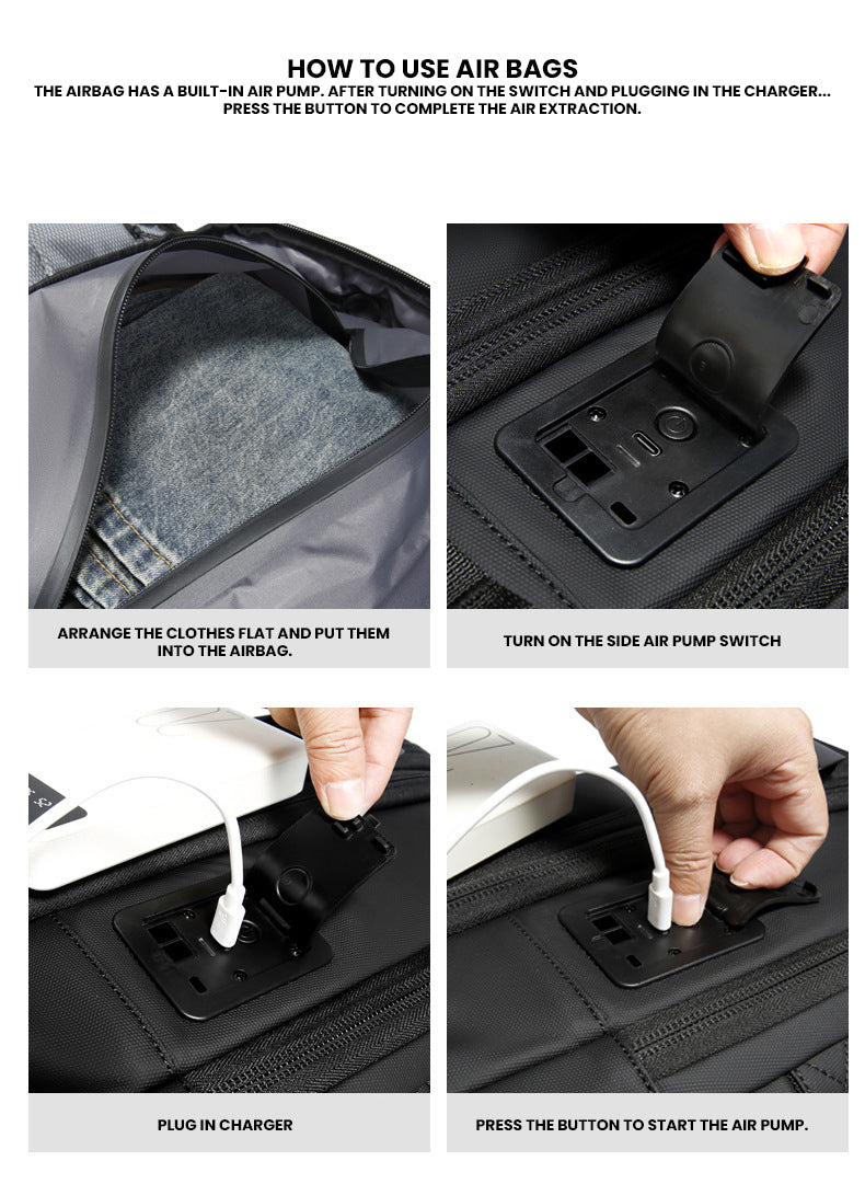 The Korvinor™ Supreme Vacuum Backpack by Camel Mountain – 28L (Expands to 40L), Fits 16" Laptop