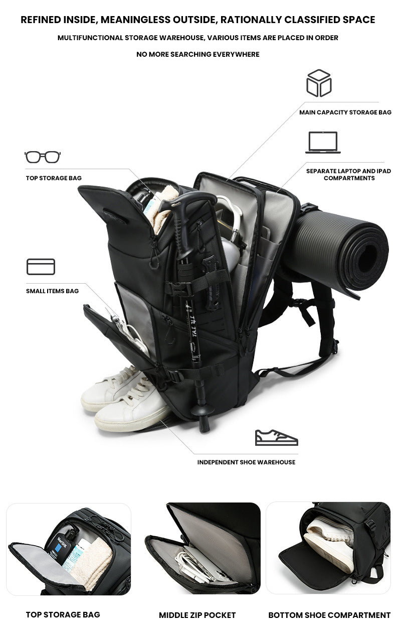 The Velanthor™ Ultra Backpack by Camel Mountain – 35L, Fits 16" Laptop