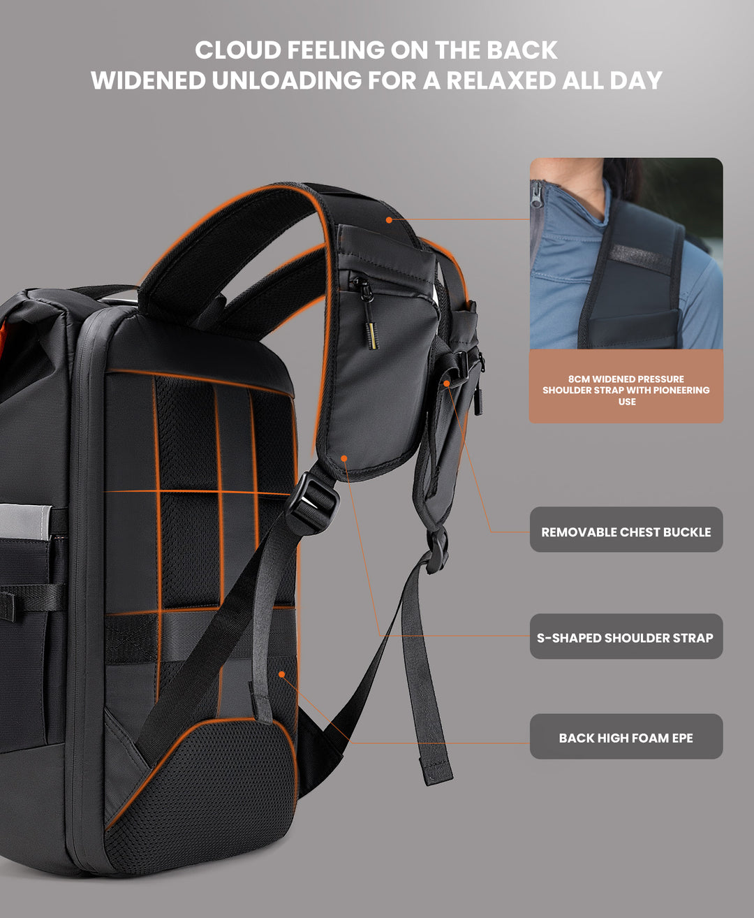 The Entheral™ Fusion Backpack by Camel Mountain – 35L, Fits 17" Laptop