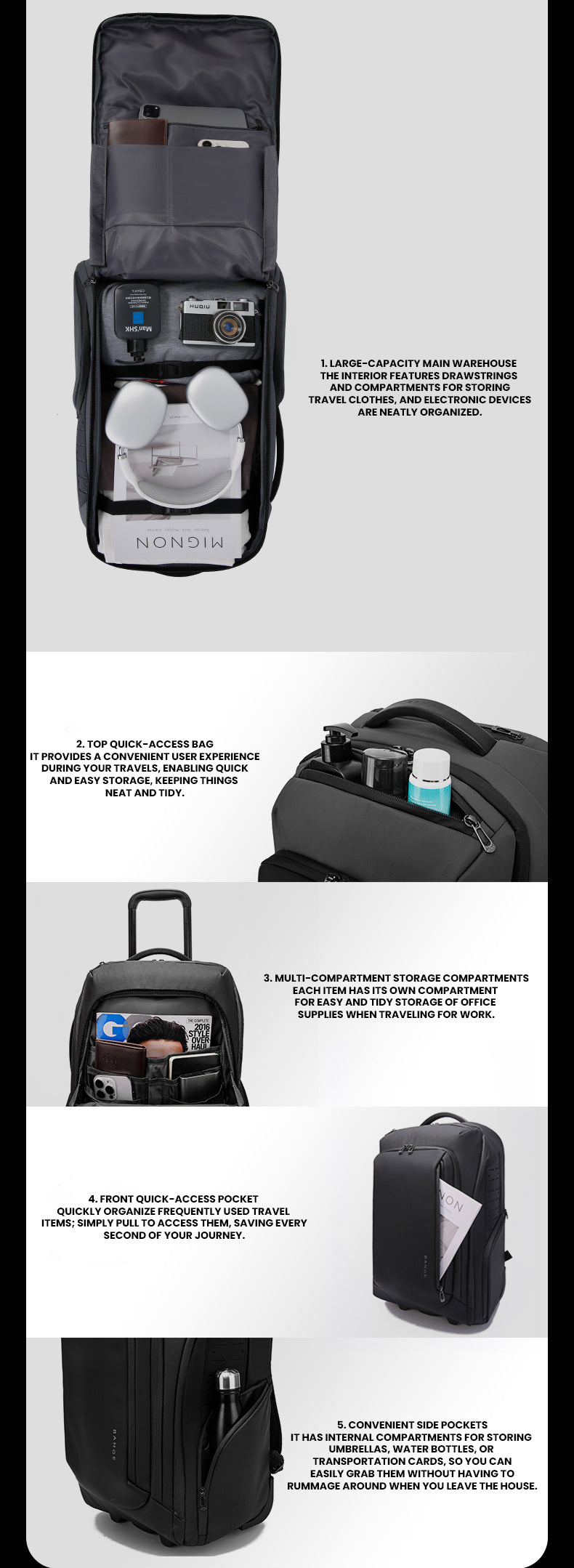 The Nexorian™ Supreme Backpack By Camel Mountain – 50L, Fits 16" Laptop