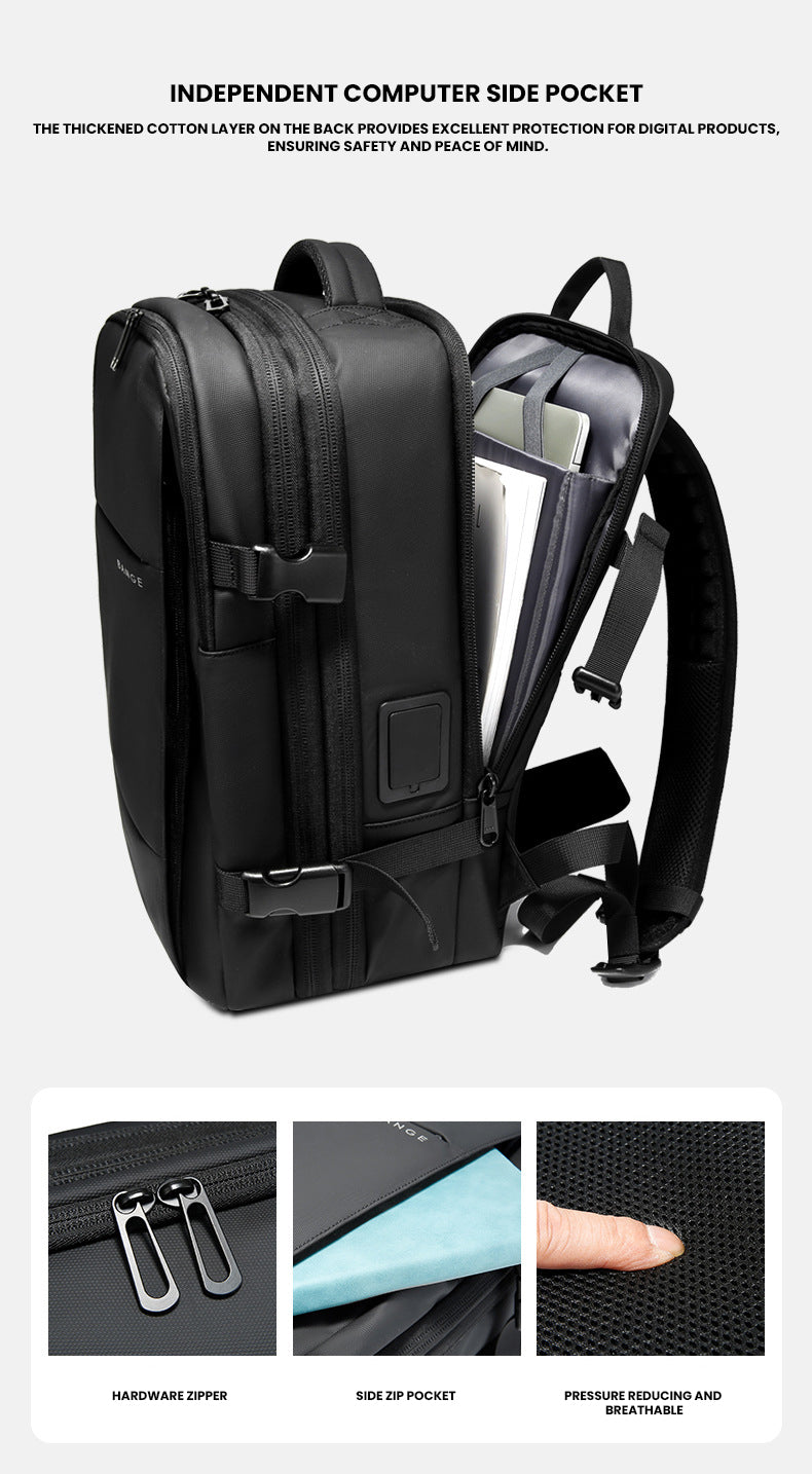 The Korvinor™ Supreme Vacuum Backpack by Camel Mountain – 28L (Expands to 40L), Fits 16" Laptop