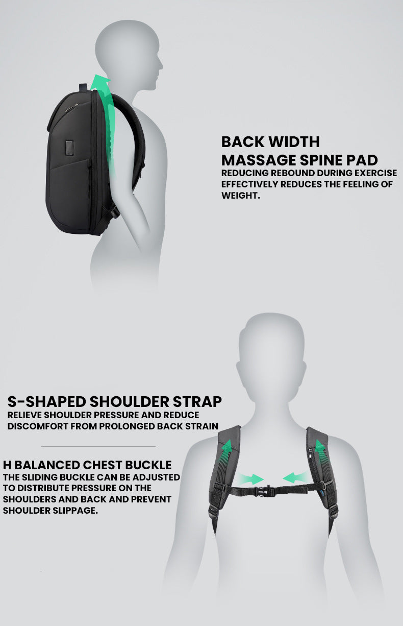 The Gryvonor™ Evolve Backpack by Camel Mountain – 18L, Fits 14" Laptop