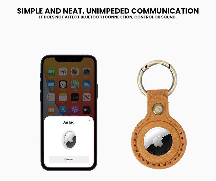 The Byzoril™ Apple AirTag Case by Camel Mountain – Ultra-Slim Leather Protection