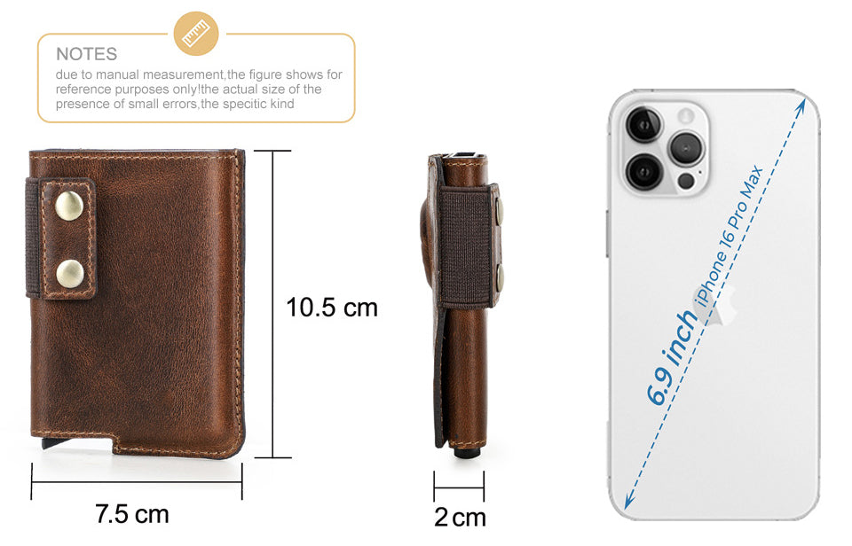 The Wrynthex™ Max Wallet by Camel Mountain – 0.3L Smart RFID Wallet with AirTag Slot