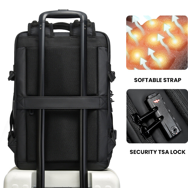 The Korvinor™ Supreme Vacuum Backpack by Camel Mountain – 28L (Expands to 40L), Fits 16" Laptop