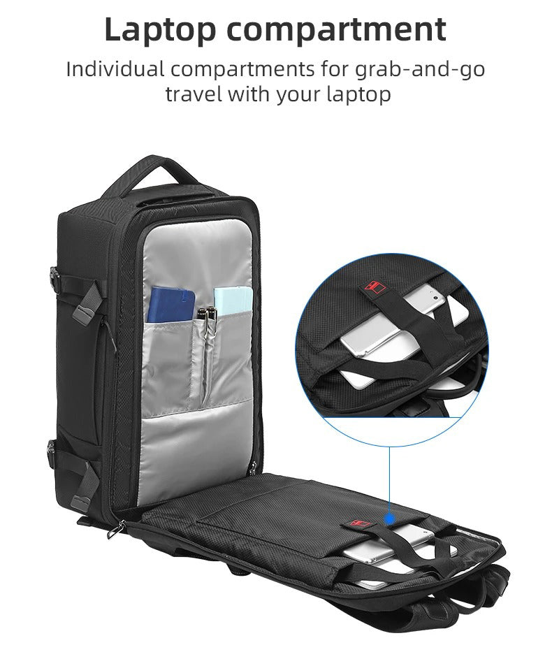 The Bralthex™ Max Backpack by Camel Mountain – 35L, Fits 16" Laptop