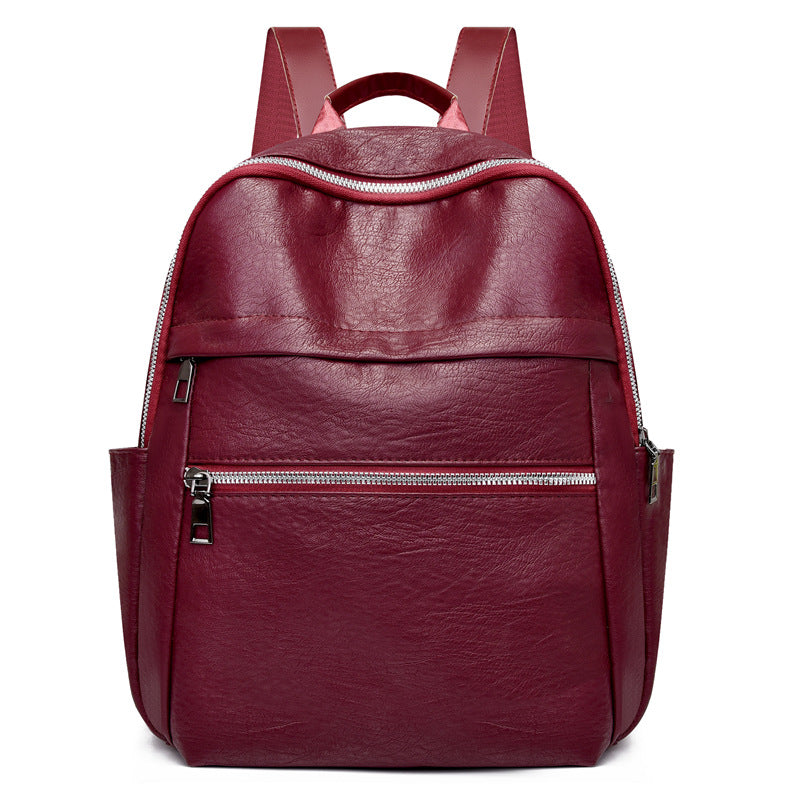 dark red leather backpack The TrekBound Supreme Backpack