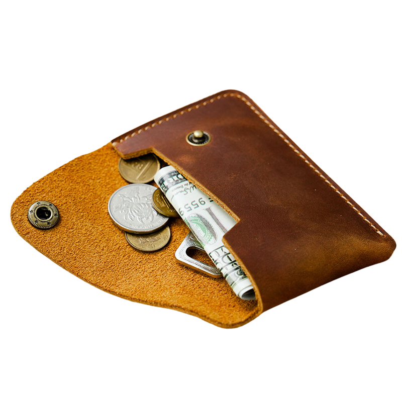The Travorix™ Plus Wallet by Camel Mountain – 0.088L Slim Retro Leather Card & Coin Wallet